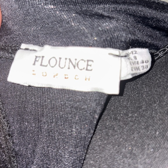 ASOS Flounce London High Neck Maternity Black Metallic Dress | Size 8 - Picture 4 of 4